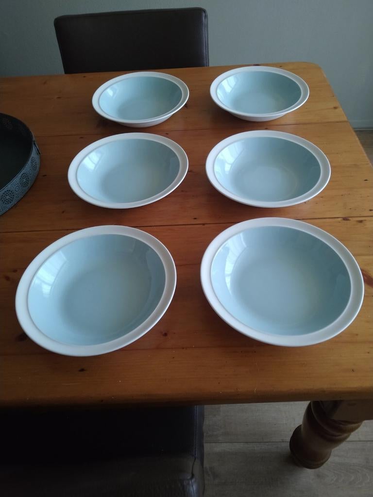 Johnson Brothers Cool Mist - 6 kommen - 24 cm, Ophalen, Keramiek, Nieuw, Kom(men)