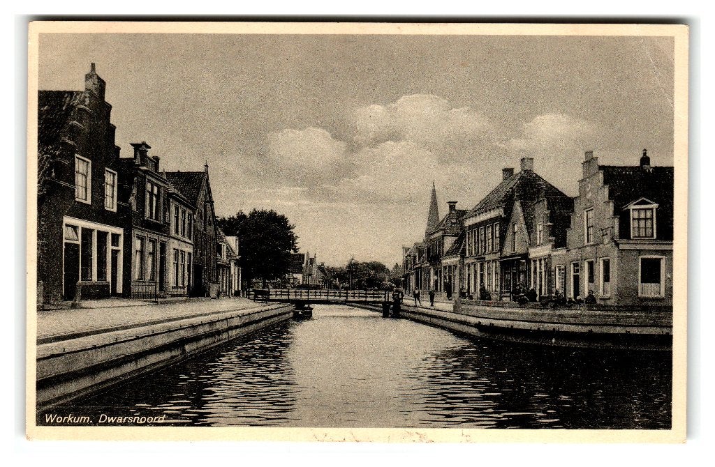 Workum, Dwarsnoord, Ophalen of Verzenden, 1940 tot 1960, Gelopen, Friesland
