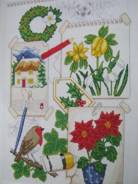 Borduurpatroon  Roodborstje Helleborus nr 7505, Hobby en Vrije tijd, Verzenden, Nieuw, Handborduren, Patroon