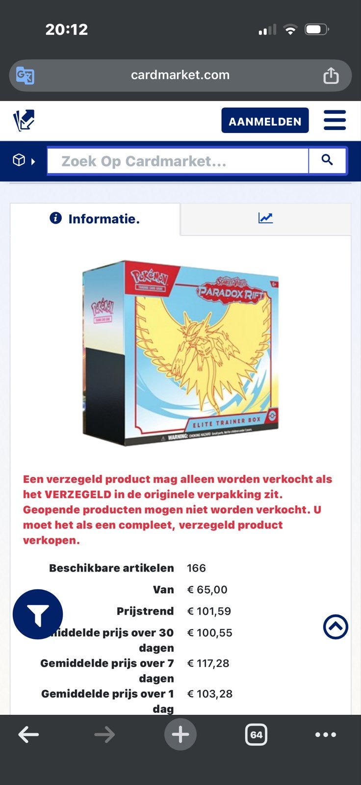 Pokémon Paradox Rift Elite Trainer Box (ETB) gezocht, Ophalen of Verzenden, Nieuw, Overige typen