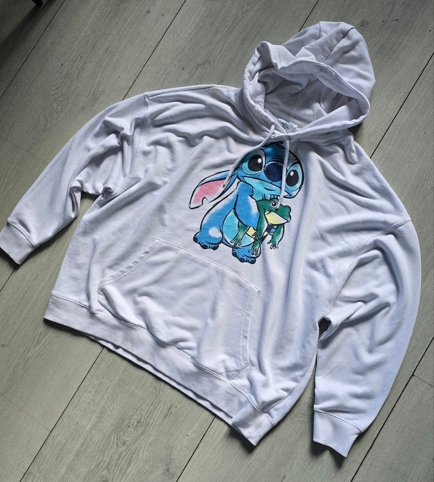 Witte Disney Stitch hoodie - Primark - Maat M, Maat 38/40 (M), Primark, Wit, Ophalen of Verzenden