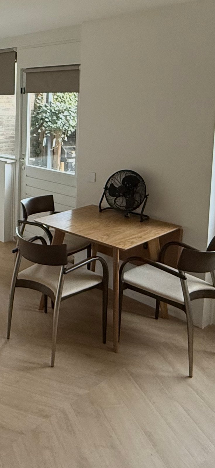 Uitschuifbare tafel licht eiken, Huis en Inrichting, Tafels | Eettafels, Zo goed als nieuw, 50 tot 100 cm, 100 tot 150 cm, Rechthoekig