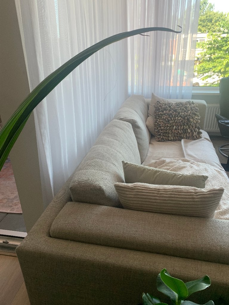 Tweezits bank, linnen beige, Ophalen, Overige materialen, Gebruikt, Lounge
