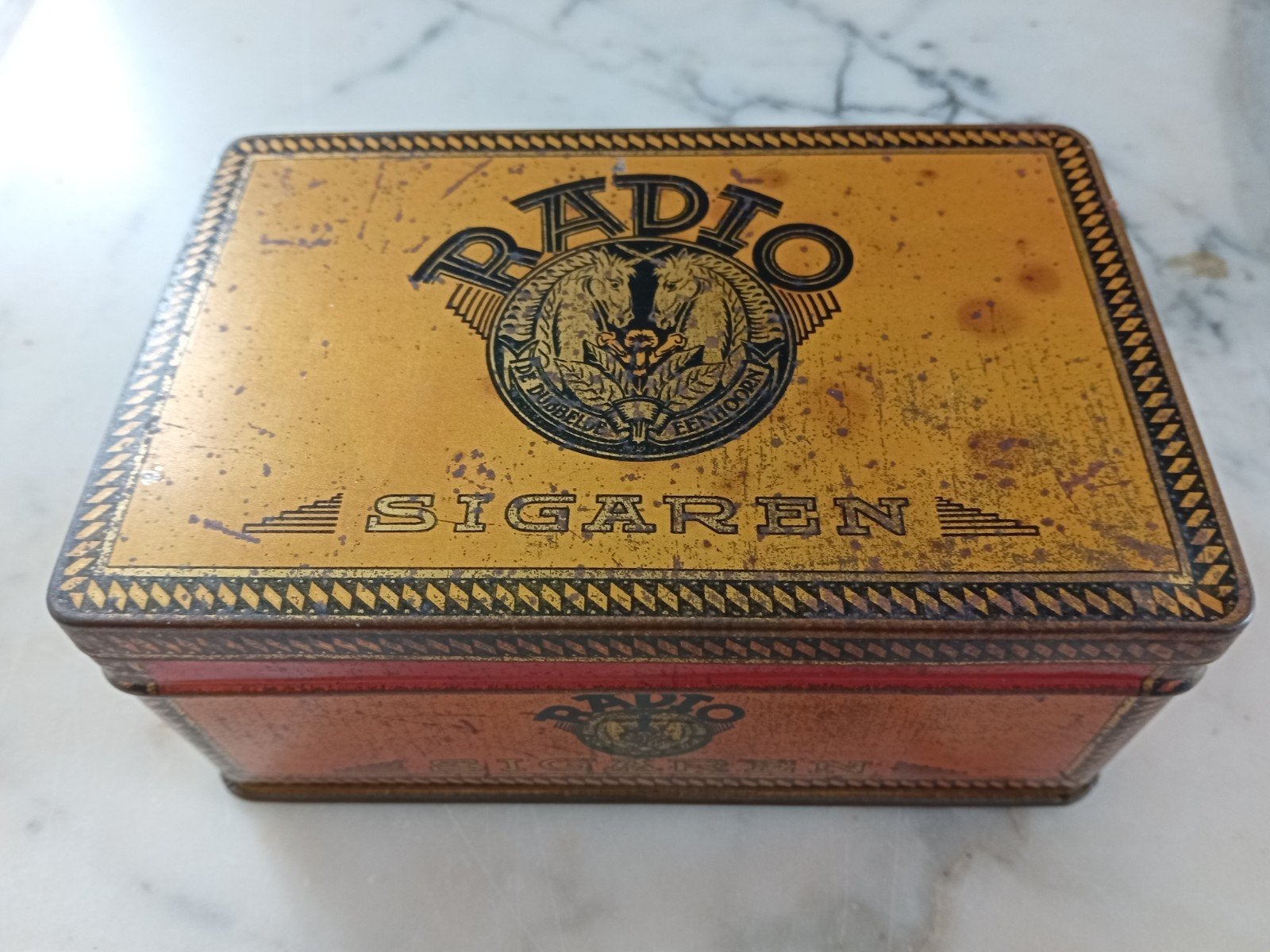 Vintage Radio Sigaren blik - 50 Sigaren No. 3246, Ophalen of Verzenden, Gebruikt, Overige, Overige merken