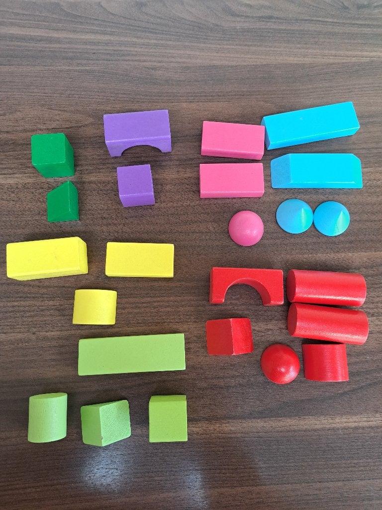 serie gekleurde houten blokken, Ophalen of Verzenden, Zo goed als nieuw, Overige typen