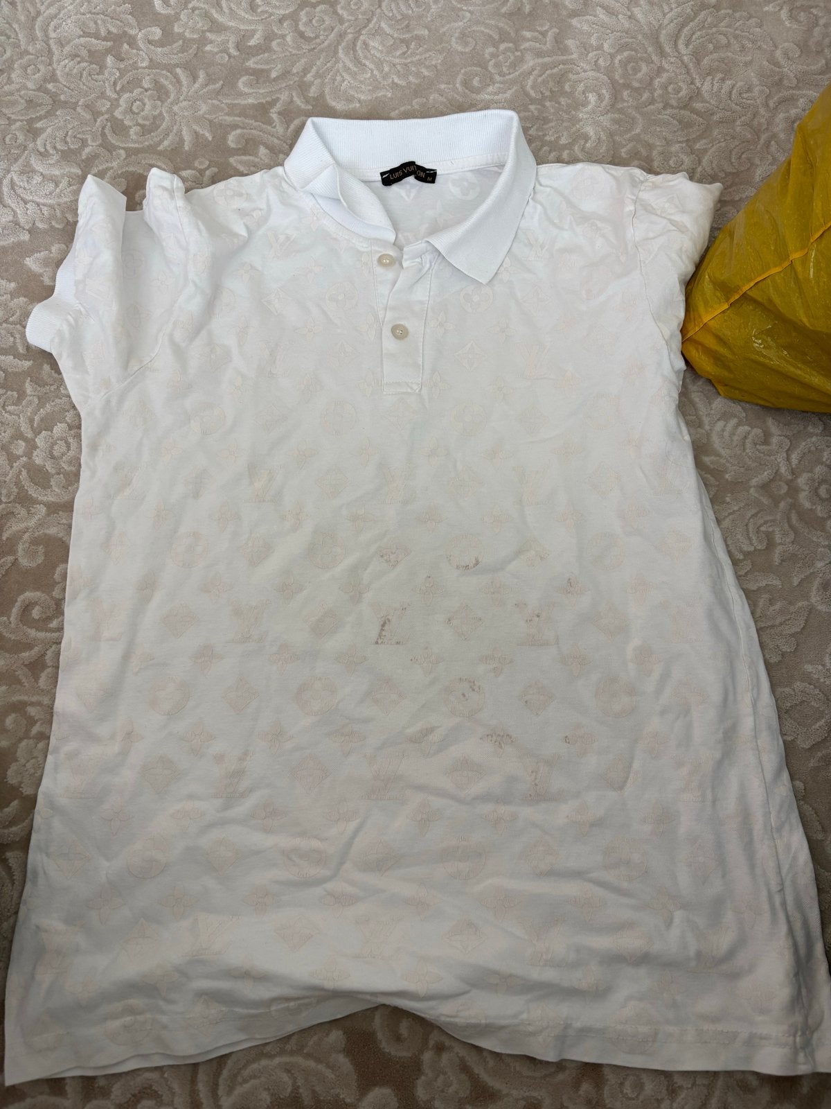 Louis Vuitton Polo Shirt - Maat M, Ophalen of Verzenden, Gedragen, Maat 48/50 (M), Wit