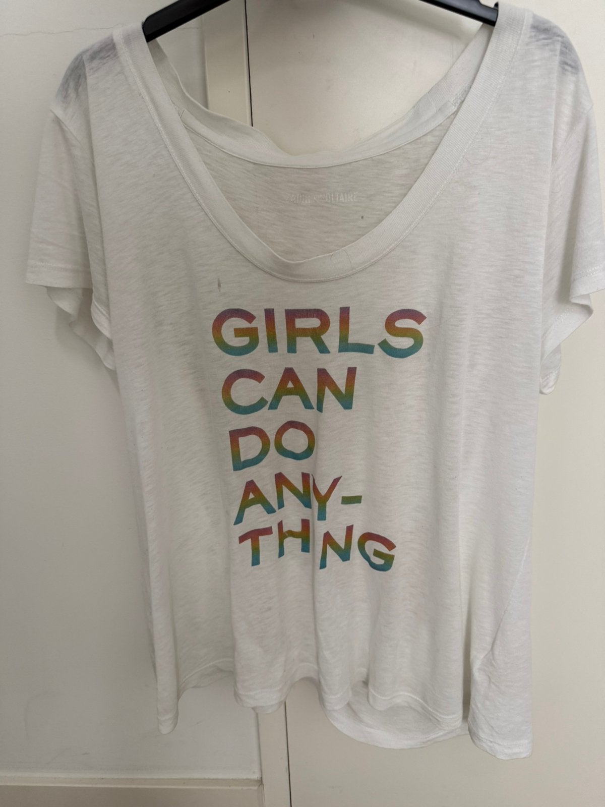 Zadig & Voltaire tshirt L, Ophalen of Verzenden, Zo goed als nieuw, Korte mouw