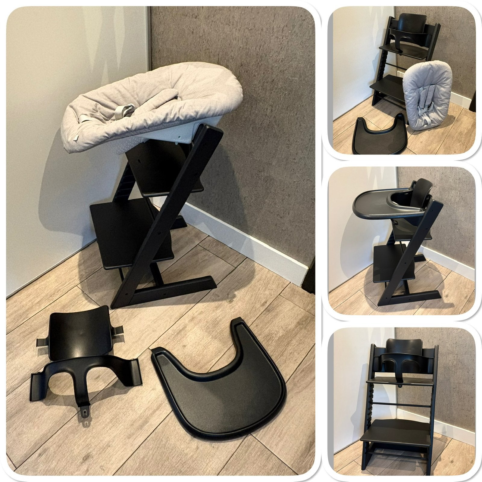 Gave set : stokke tripp trapp stoel , newborn set , babyset&, Kinderen en Baby's, Ophalen of Verzenden, Zo goed als nieuw, Meegroeistoel