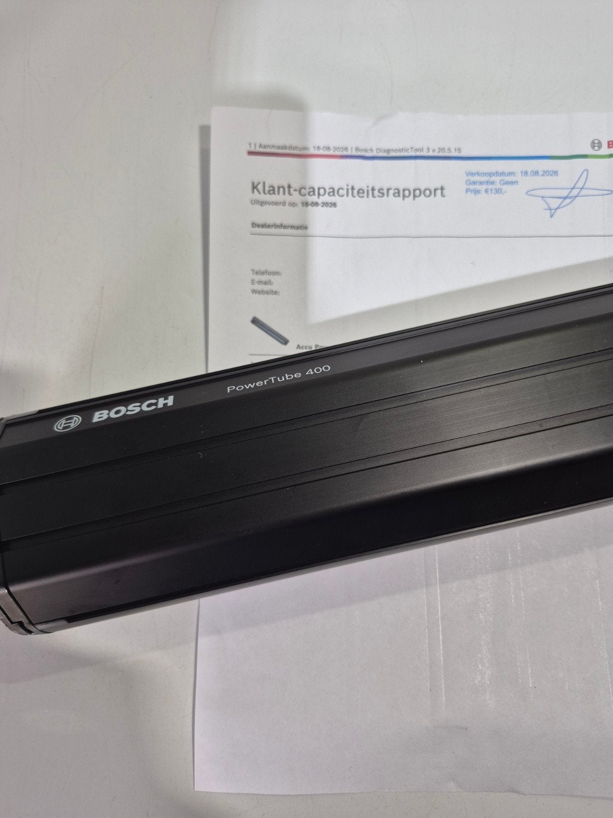Bosch PowerTube 400 verticale e-bike accu, Zo goed als nieuw