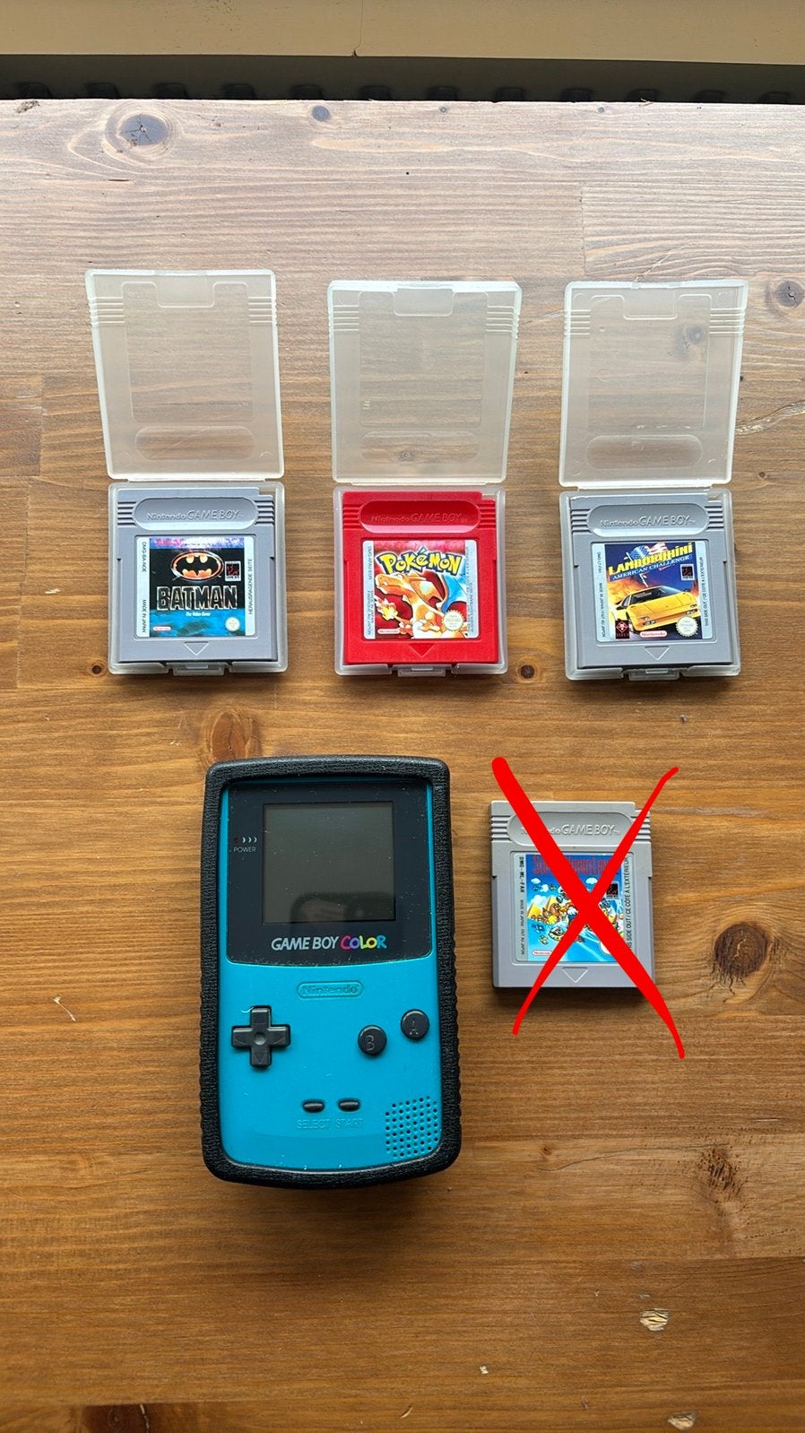 Gameboy Color met 3 spellen, Spelcomputers en Games, Spelcomputers | Nintendo Game Boy, Ophalen, Zo goed als nieuw, Game Boy Color