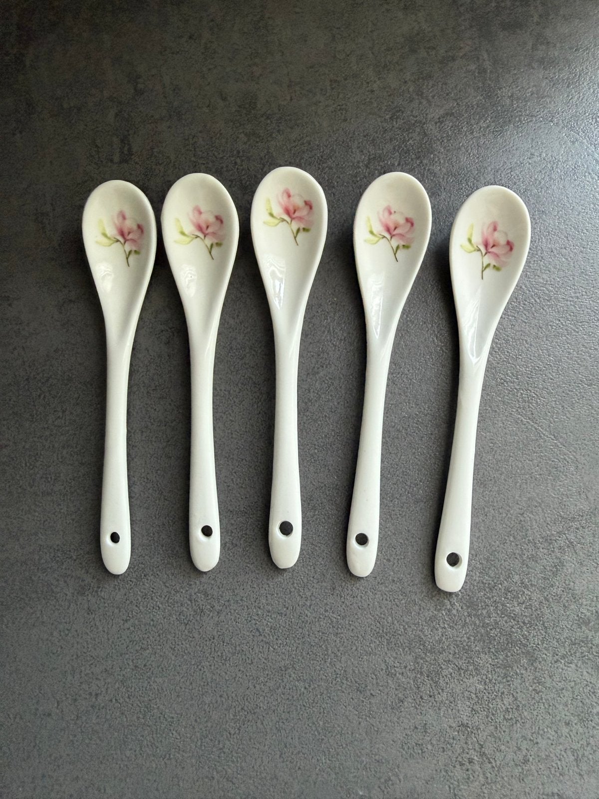 Nieuwe Porseleinen Theelepels van Karaca - Set van 5, Huis en Inrichting, Overige merken, Overige typen, Vintage, Nieuw