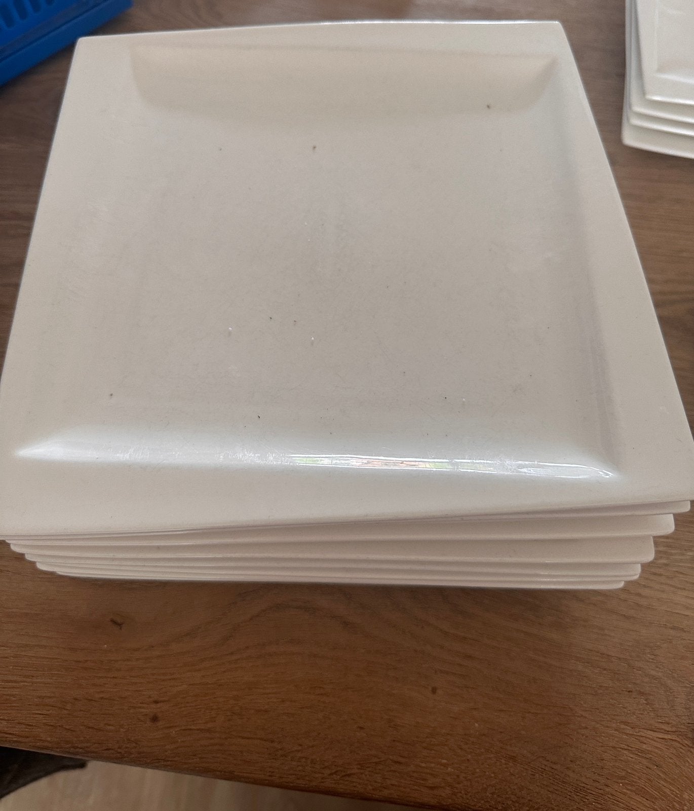 3 maten witte vierkante borden, Ophalen, Gebruikt, Bord(en), Overige stijlen