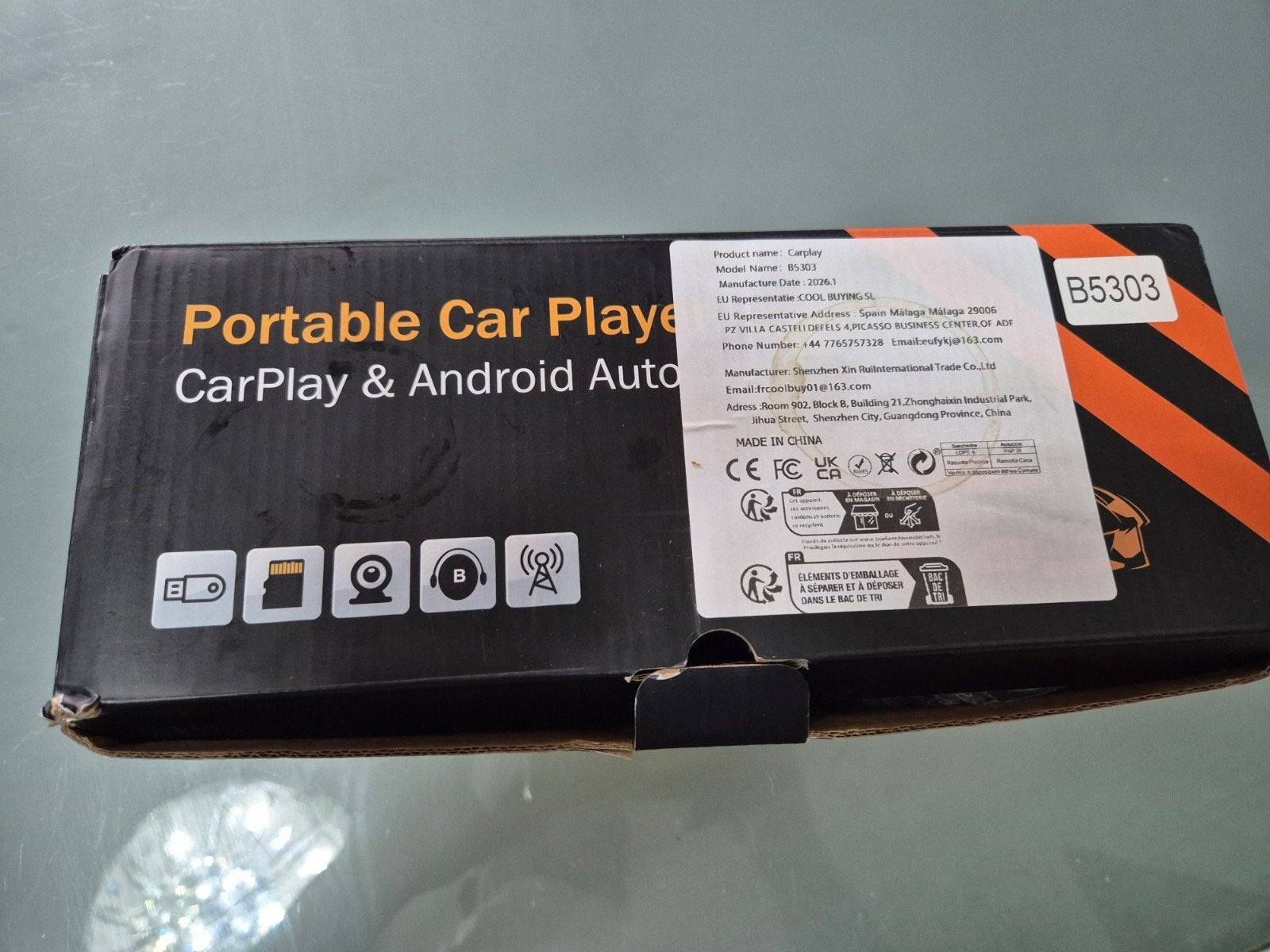 Portable Car Player met CarPlay & Android Auto, Auto diversen, Ophalen of Verzenden, Nieuw