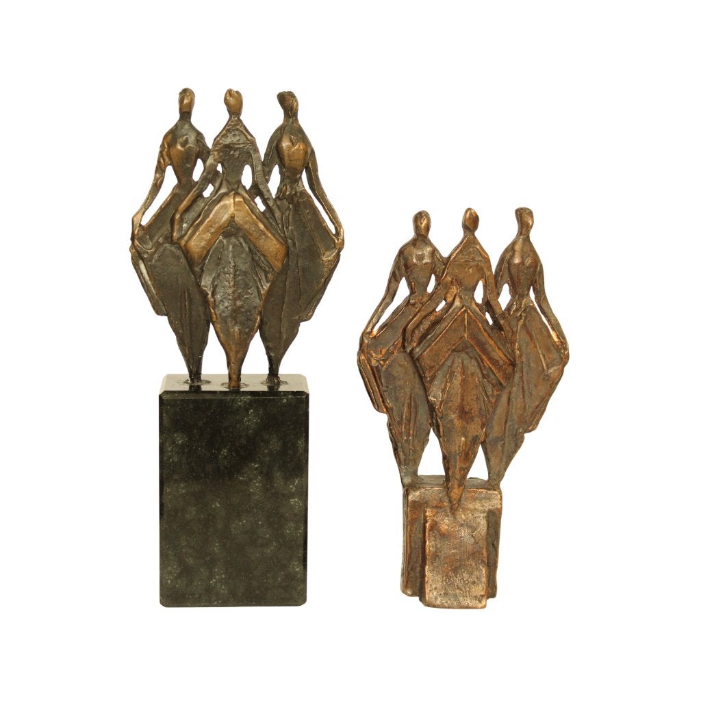 VERZAMELING BRONZEN BEELDJES Eric Claus COMMEDIA DELL'ARTE, Verzenden, Brons, Beeld