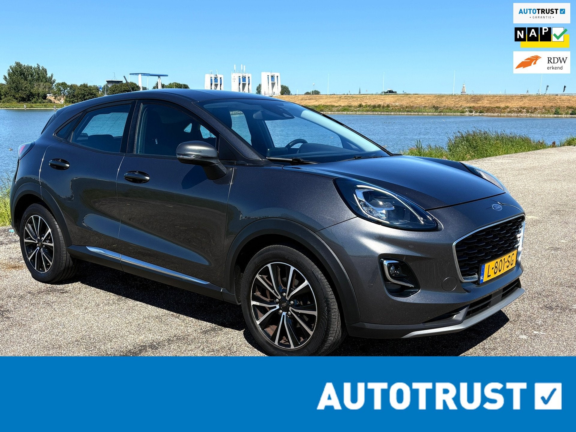 Ford Puma 1.0 EcoBoost Hybrid Titanium/Navi/Airco/NL/1eig., Dealer onderhouden, Origineel Nederlands, Bedrijf, Handgeschakeld
