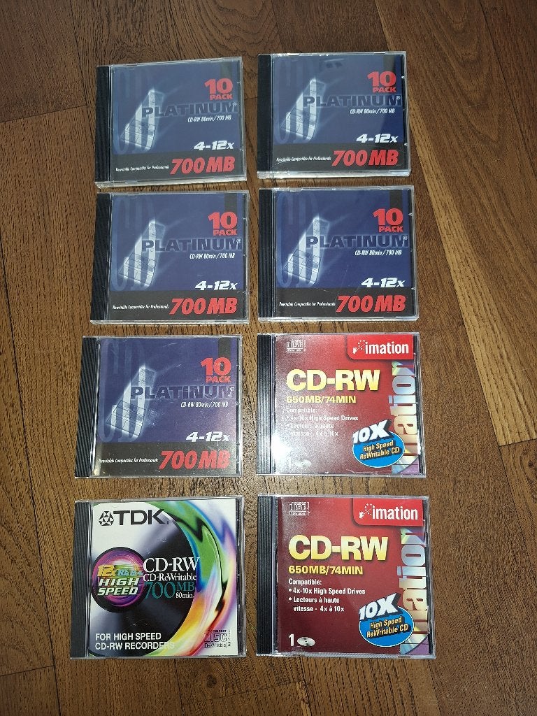 8 x CD-RW, nieuw., Ophalen of Verzenden, Nieuw in verpakking, Overige typen, Inclusief doosje
