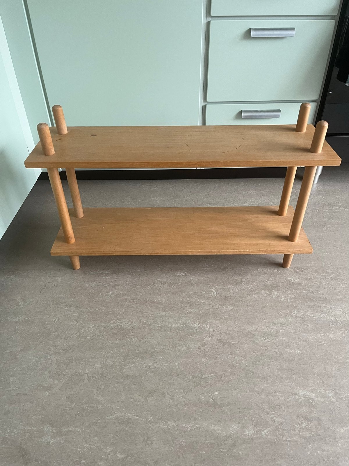 Houten 2-laags rekje / boekenplank, Ophalen of Verzenden, Gebruikt