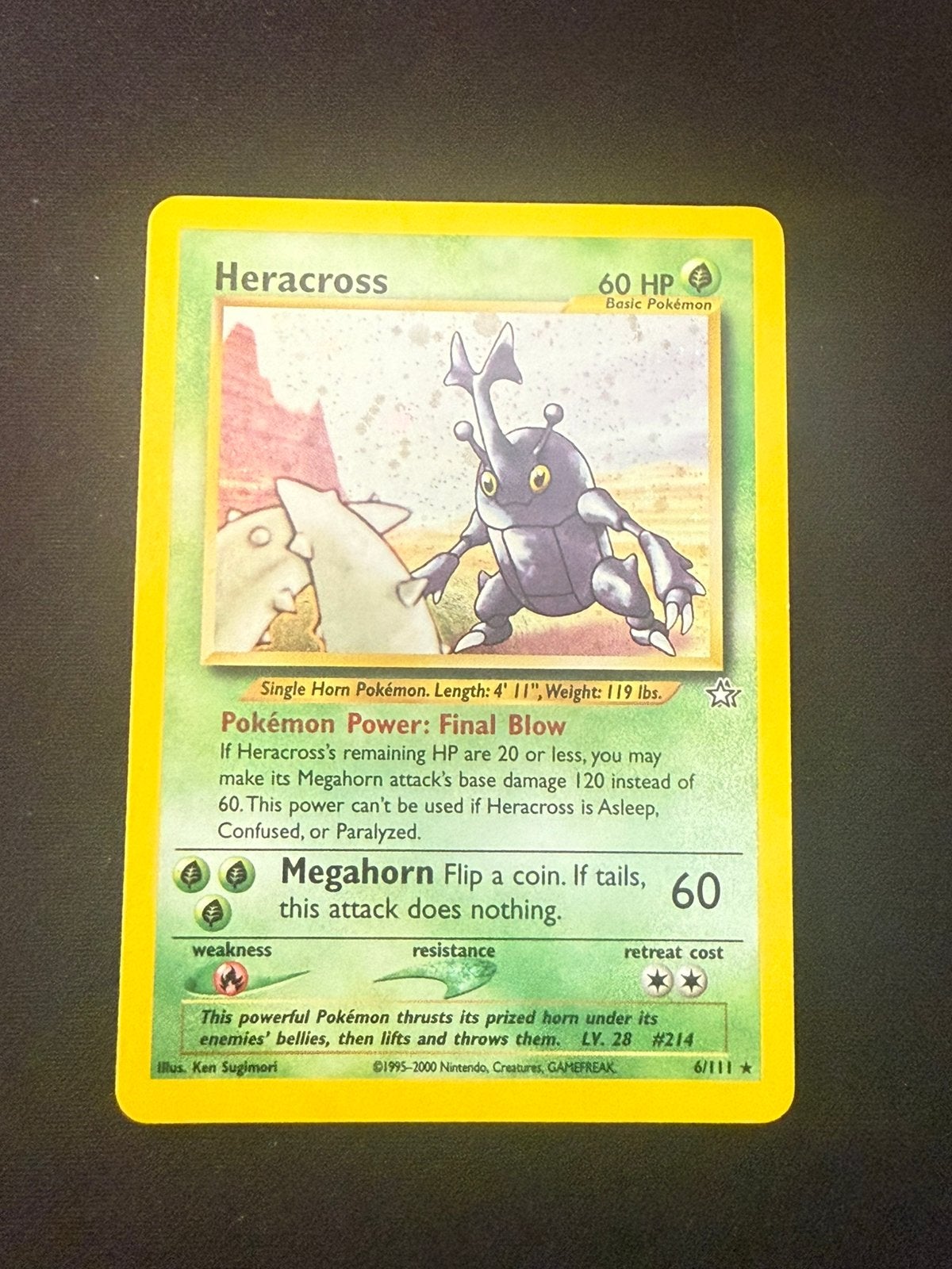 Heracross 6/111, Ophalen of Verzenden, Zo goed als nieuw