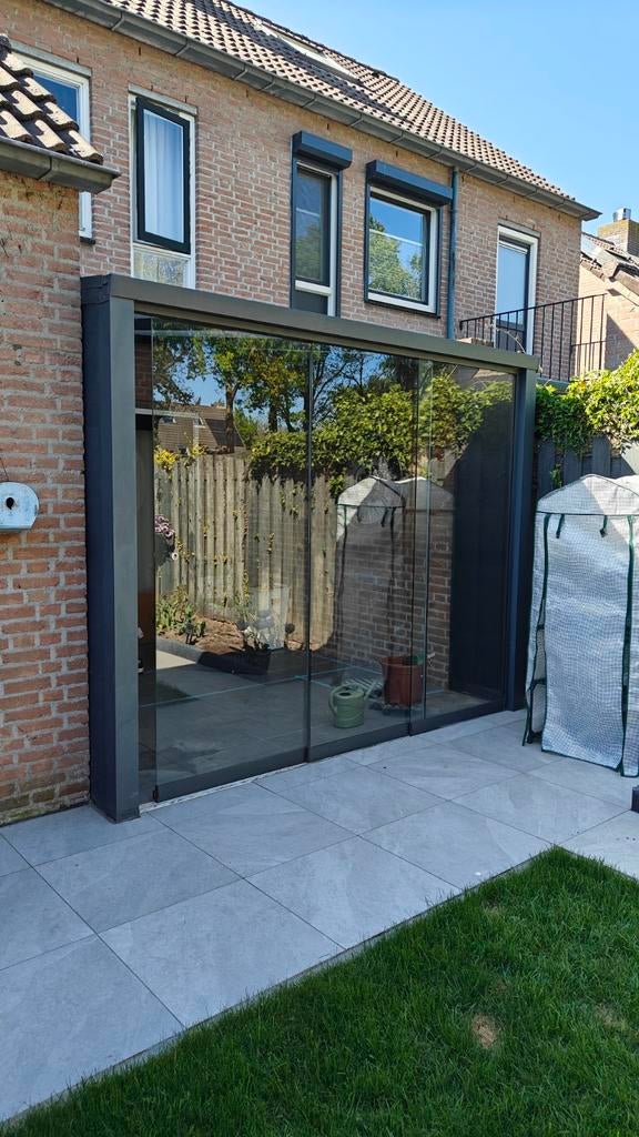 GRATIS serre met Glazen Schuifwanden. Zelf demonteren!, Tuin en Terras, Overkappingen, Ophalen, Gebruikt, Serre