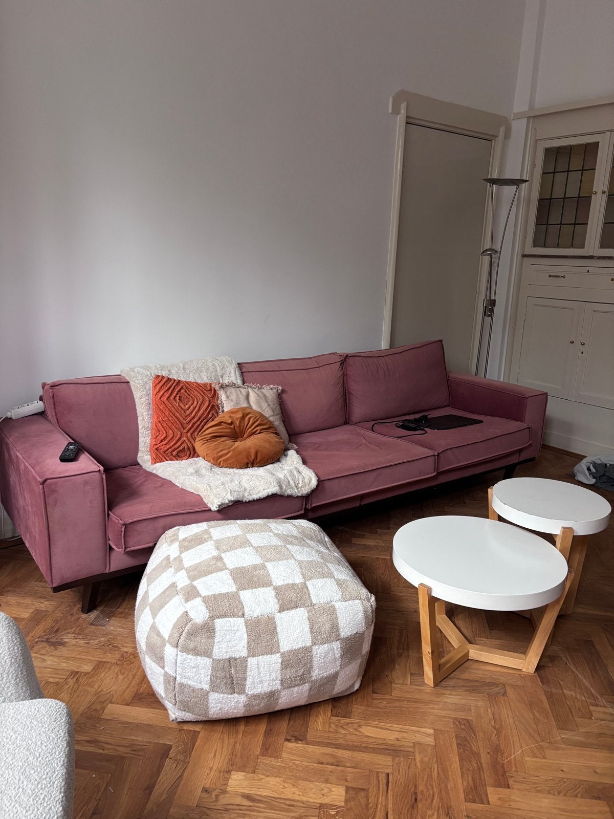 NOUS living 4 zits bank roze, Huis en Inrichting, Banken | Bankstellen, Ophalen, 250 tot 300 cm, Gebruikt, 75 tot 100 cm