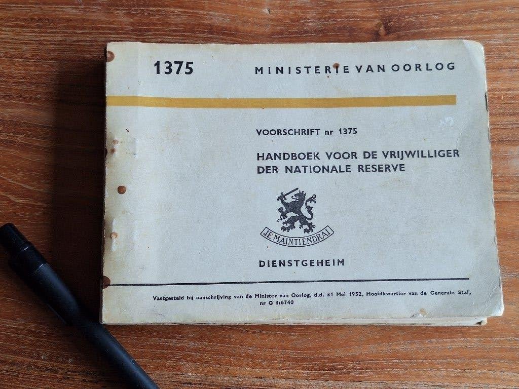 Handboek voor de vrijwilliger der Nationale Reserve  1953, Ophalen of Verzenden, Tweede Wereldoorlog, Gelezen, Overige onderwerpen