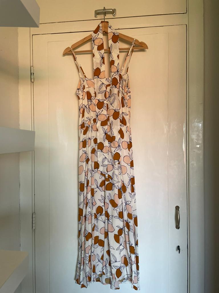 Des Petits Hauts Zomerjurkje Rafalia met Citroenprint 34/XS, Wit, Ophalen of Verzenden, Zo goed als nieuw, Maat 34 (XS) of kleiner