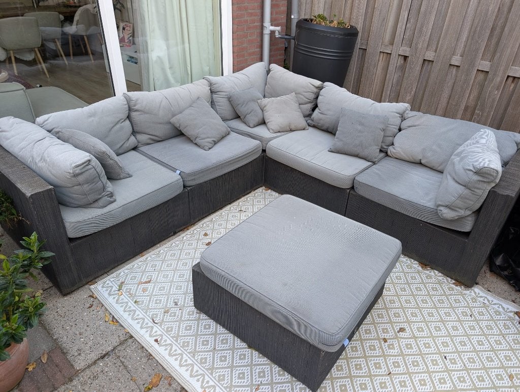 Loungebank, Ophalen, 5 zitplaatsen, Gebruikt, Loungeset