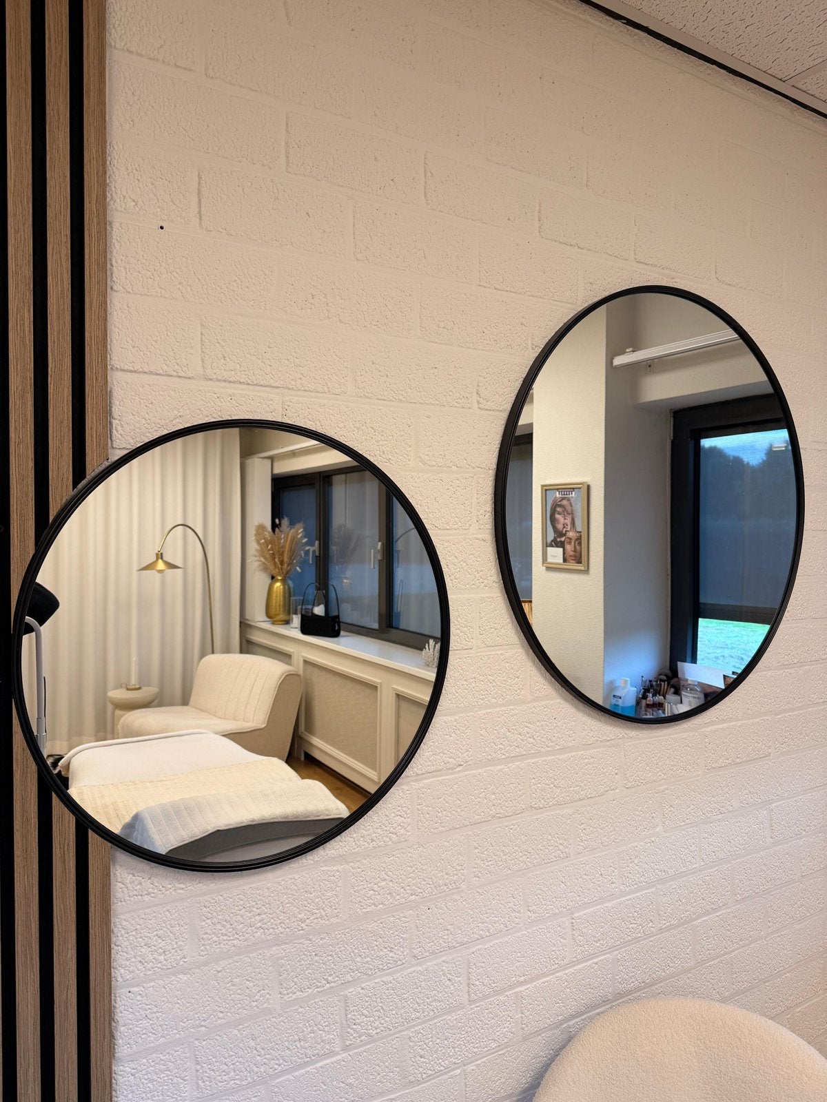 Ronde spiegels, Huis en Inrichting, Ophalen, Vierkant, Zo goed als nieuw, Minder dan 100 cm