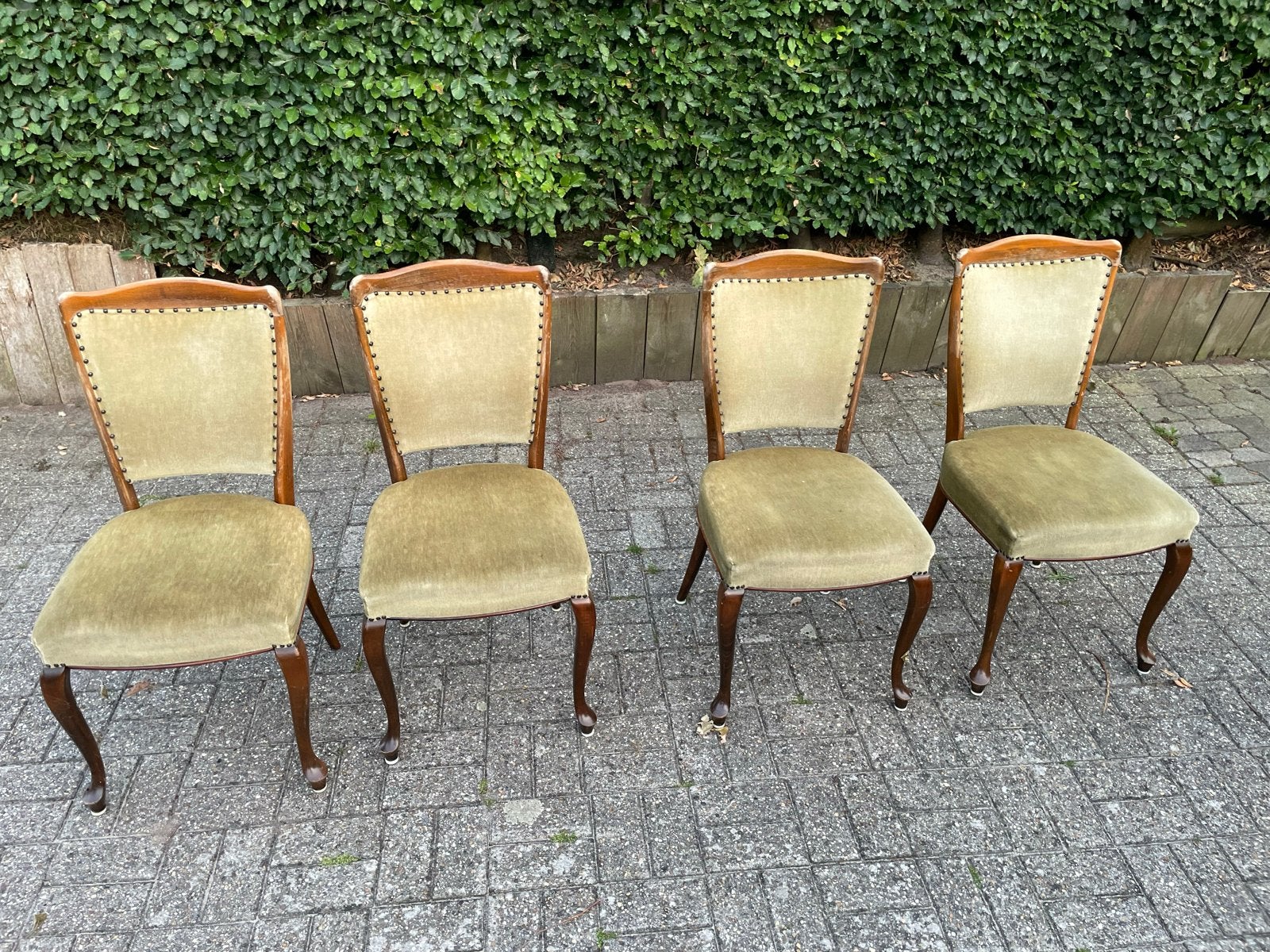 Set van 4 Vintage Eetkamerstoelen, Ophalen
