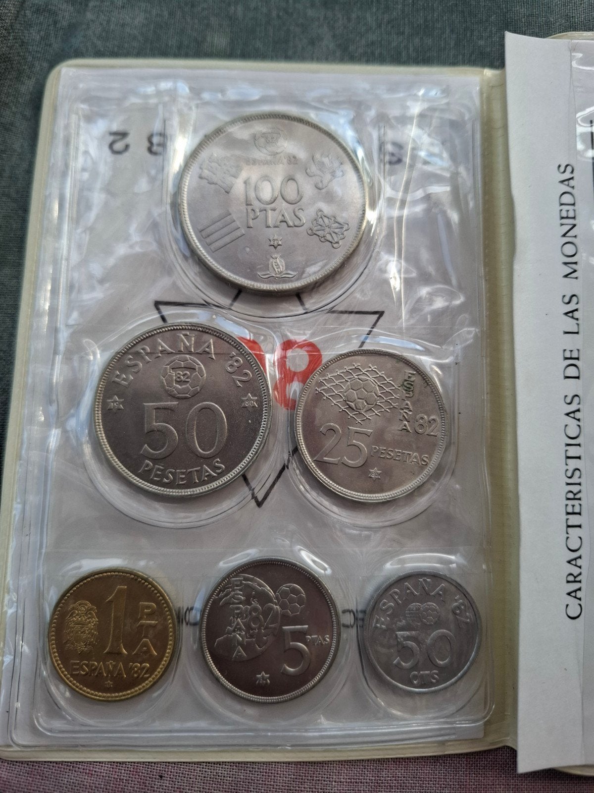 Spaanse munten set 1982 - Collectie de Monedas, Ophalen of Verzenden, Verzamelmap