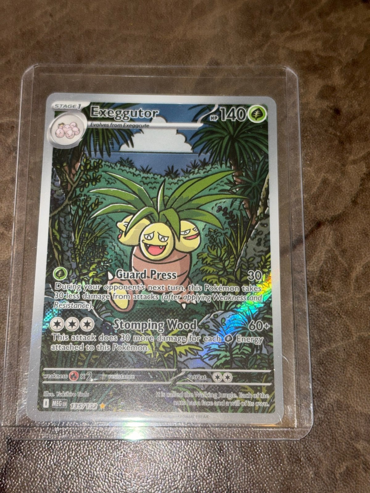Exeggutor 135/132 Pokémon kaart - Krasvrij!, Hobby en Vrije tijd, Verzamelkaartspellen | Pokémon, Zo goed als nieuw, Losse kaart