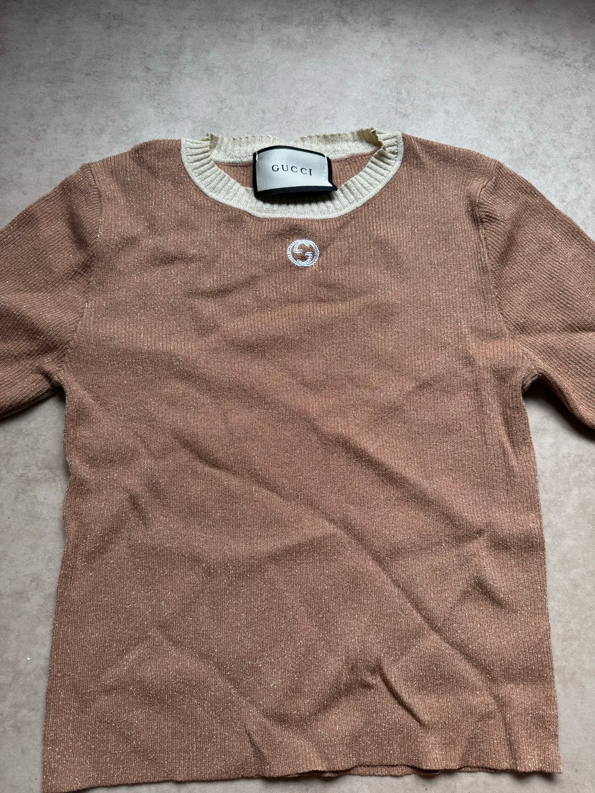 Gucci GG Glitter T-shirt - Nieuw met labels, Overige kleuren, Nieuw, Ophalen of Verzenden, Korte mouw