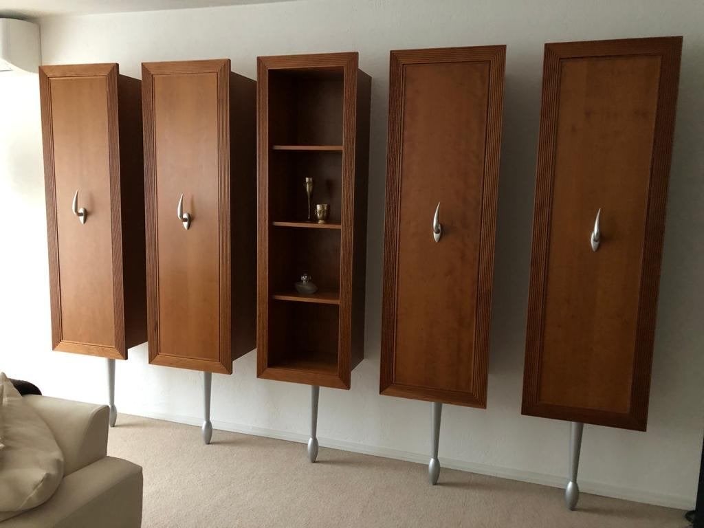 wandkast 90's  post modern design kasten, Ophalen, Met deur(en), 200 cm of meer, Zo goed als nieuw