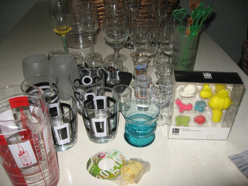 ruim 20 Borrel en wijnglazen met extra, Ophalen of Verzenden, Gebruikt, Overige typen