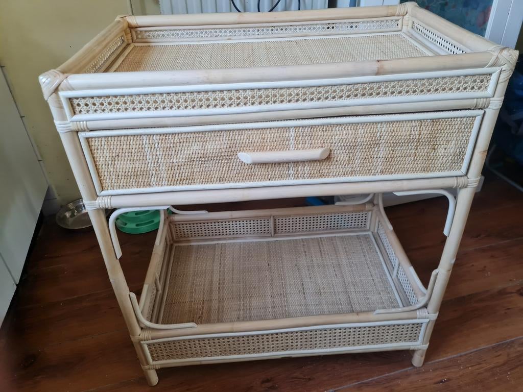 commode rotan, Kinderen en Baby's, Kinderkamer | Commodes en Kasten, Ophalen, 50 tot 70 cm, Zo goed als nieuw, 75 tot 100 cm