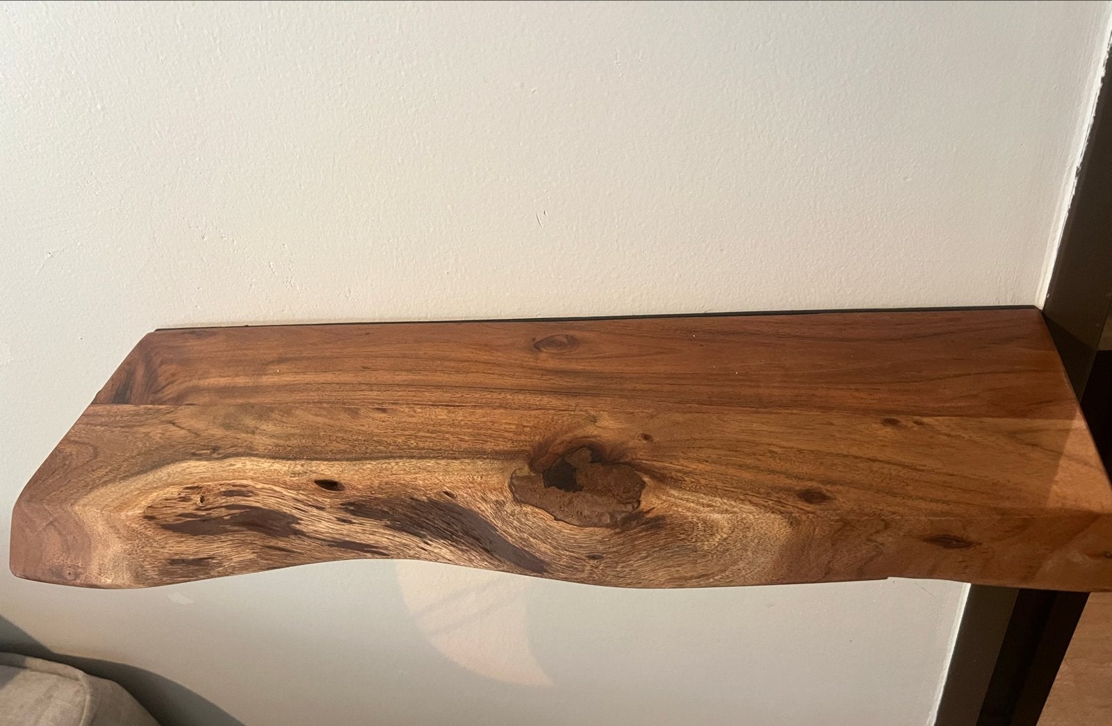 Zwevende wandplank acaciahout, Ophalen of Verzenden, Gebruikt