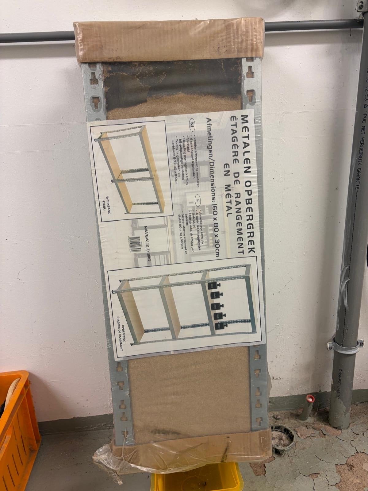 Nieuw metalen opbergrek / werkbank 160x80x30cm, Ophalen of Verzenden, Nieuw