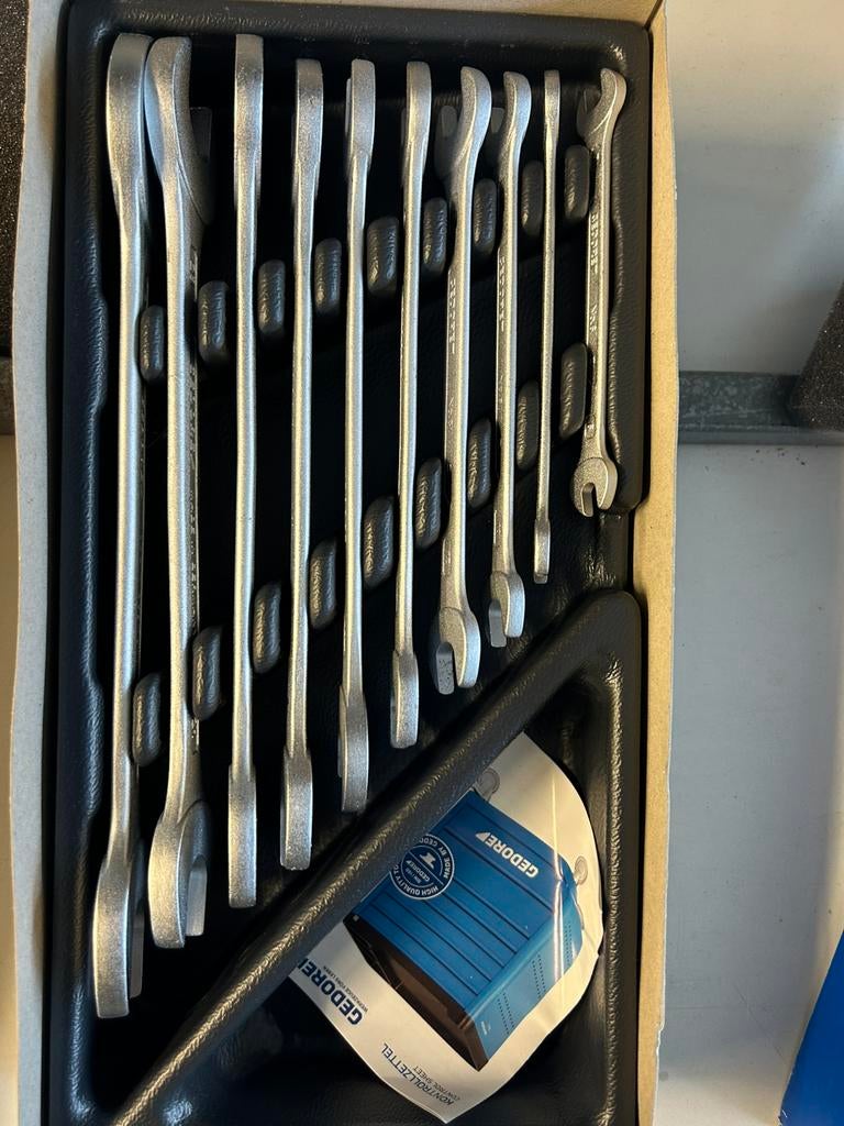 Gedore professionele 10 deligsteeksleutelset in inlay nieuw!, Ophalen of Verzenden, Zo goed als nieuw