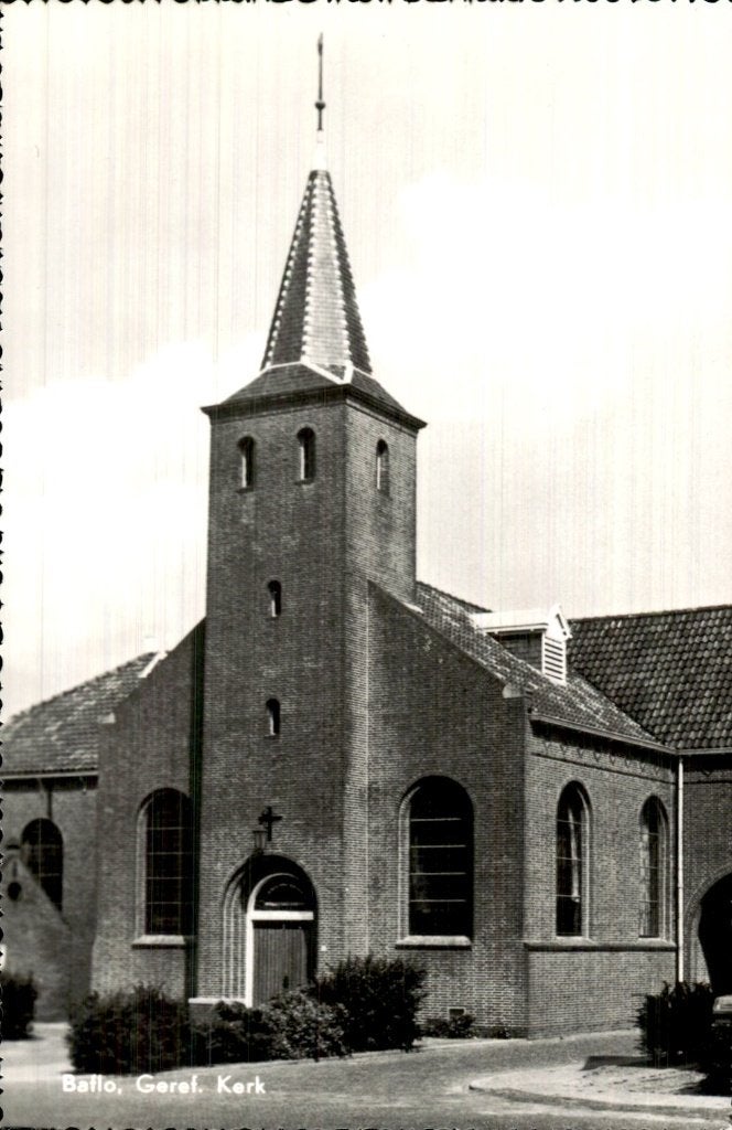 Baflo - Geref. Kerk - Toren, Verzamelen, Ophalen of Verzenden, 1940 tot 1960, Ongelopen, Groningen