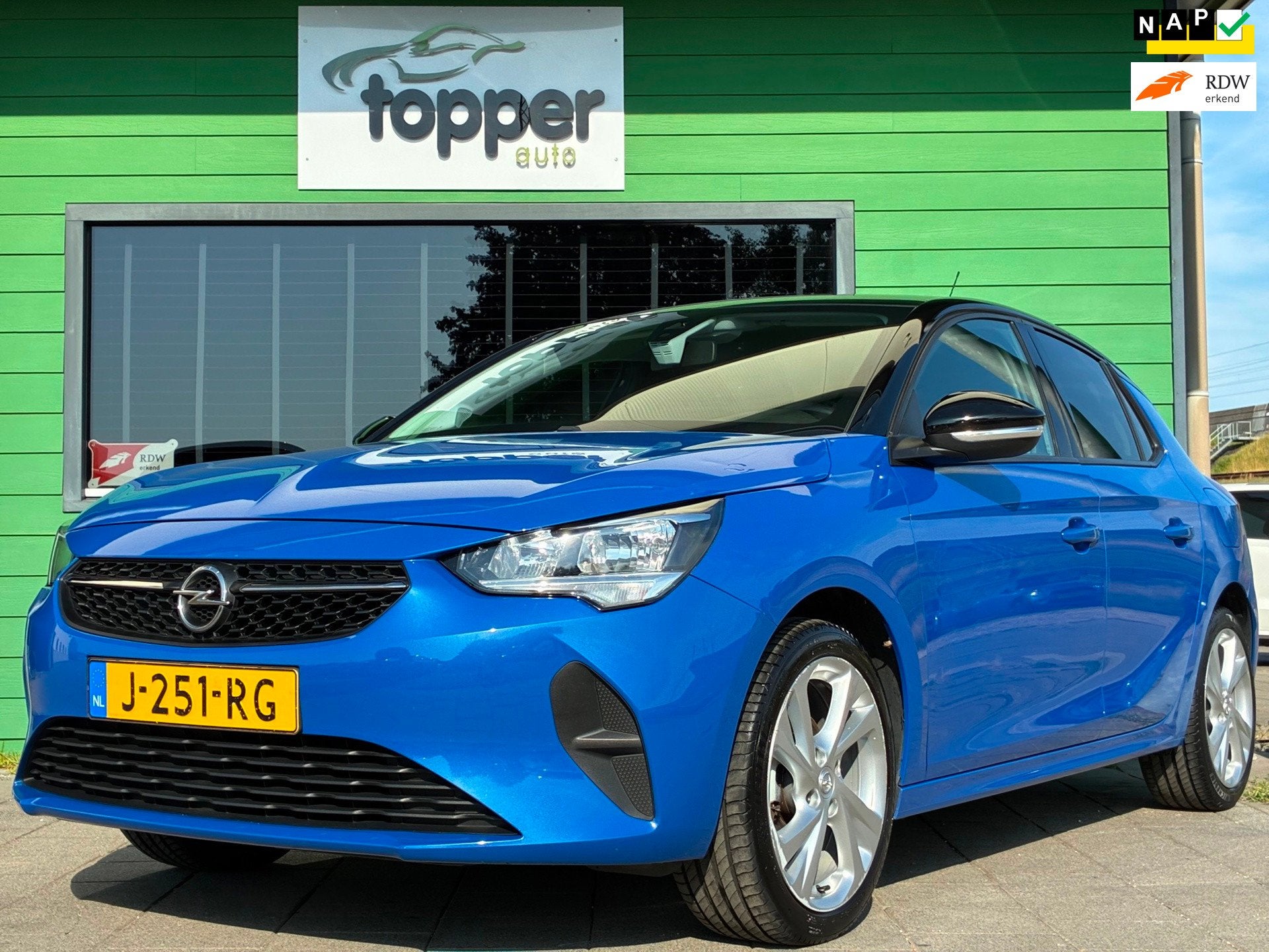 Opel Corsa 1.2 Edition|D-riem v.v.|Navigatie|CruiseControl|A, Voorwielaandrijving, Euro 6, 1199 cc, Blauw