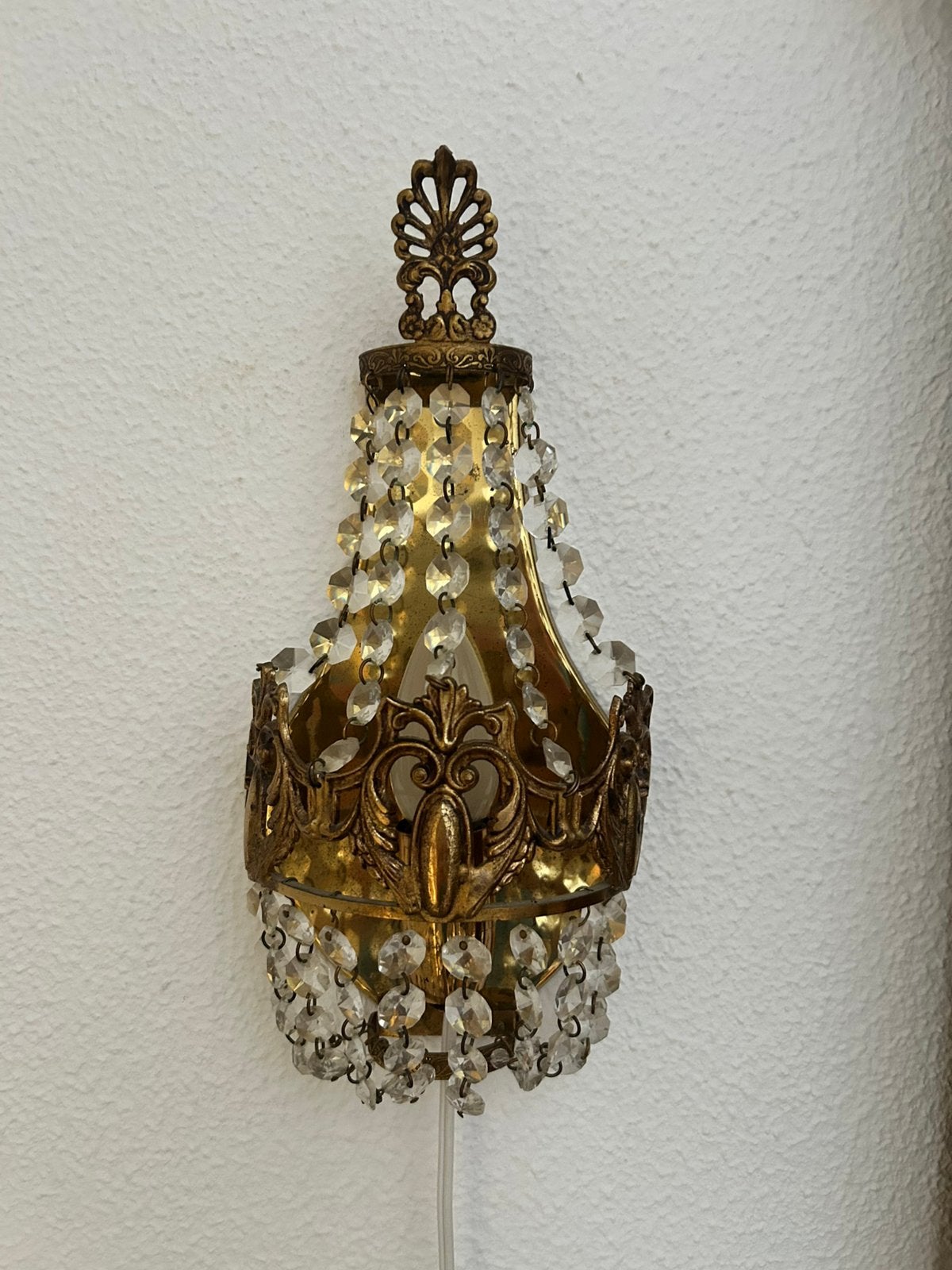 Wandlampje kristal, Ophalen of Verzenden, Gebruikt, Wandlamp