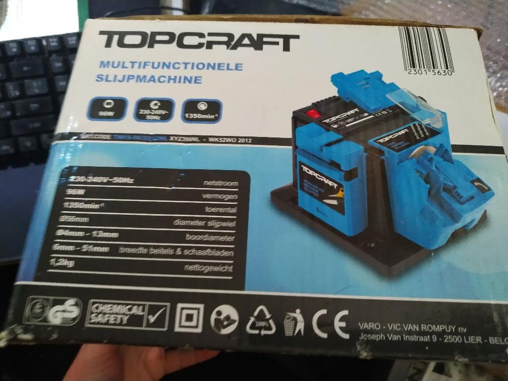 TOPCRAFT MULTIFUNCTIONELE SLIJPMACHINE, Ophalen of Verzenden, Gebruikt, Minder dan 700 watt, Werkbankslijpmachine