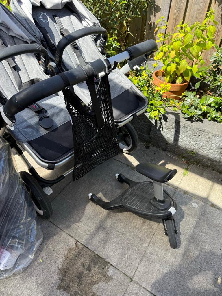 Bugaboo Donkey 3 Duo kinderwagen met meerijdplankje, Gebruikt, Ophalen of Verzenden, Combiwagen, Duowagen