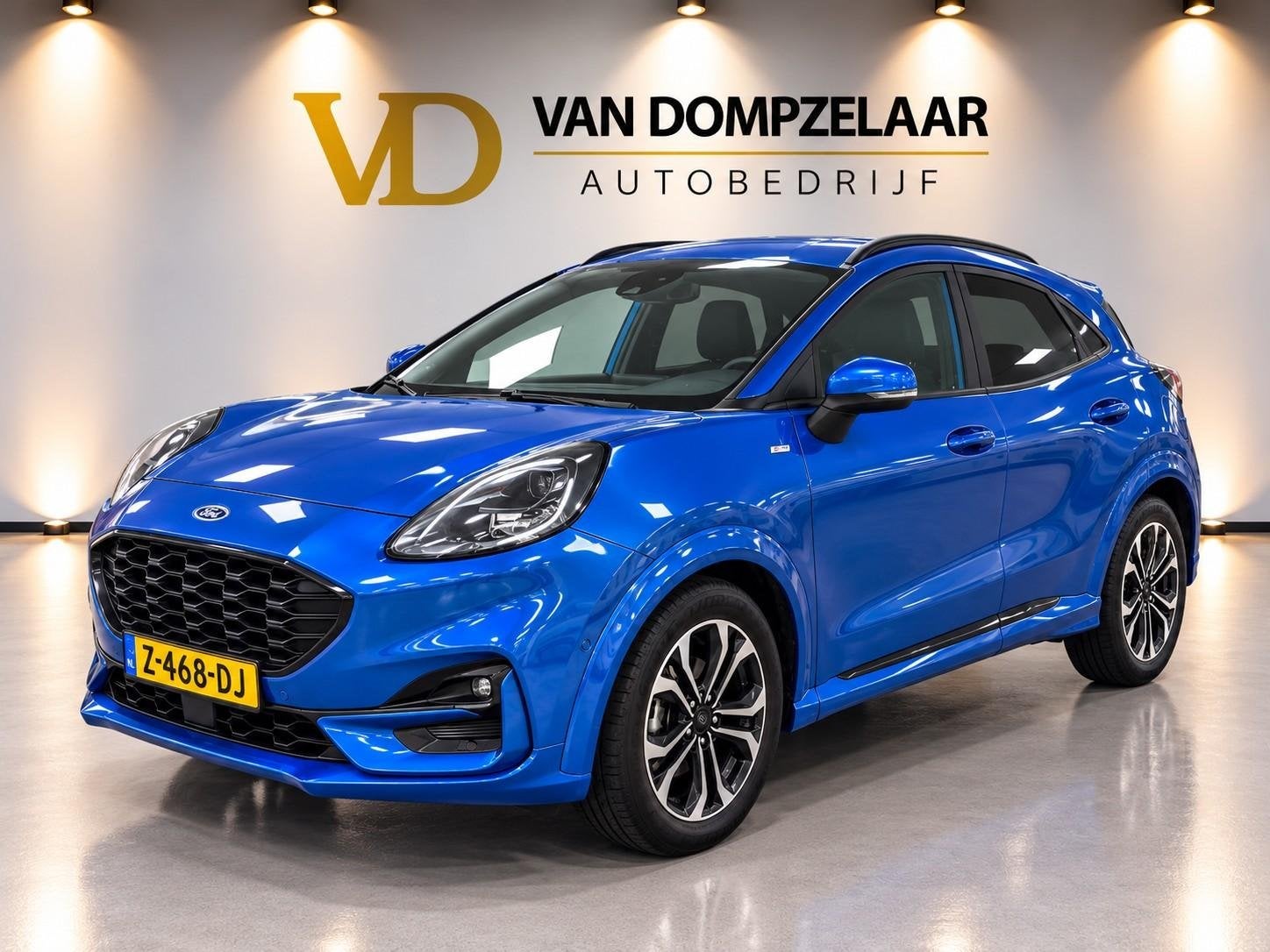 Ford Puma 1.0 EcoBoost Hybrid ST-LINE AUTOMAAT / NAVI / STOE, Euro 6, Blauw, 665 kg, Bedrijf