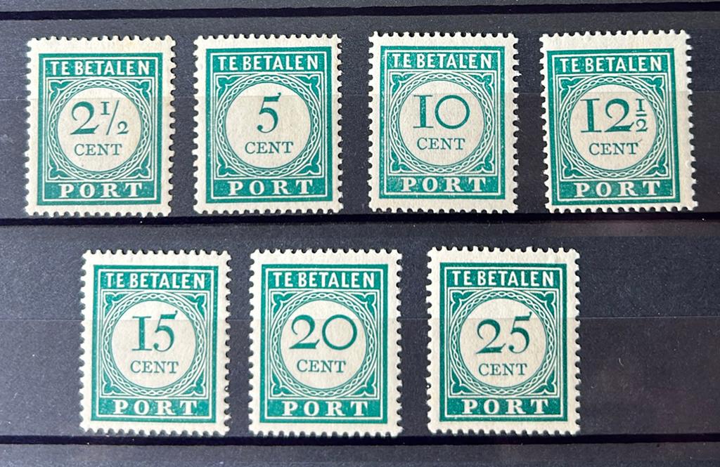 Curacao. Port nr 34 tm 40 postfris, Postzegels en Munten, Postzegels | Nederlandse Antillen en Aruba, Verzenden