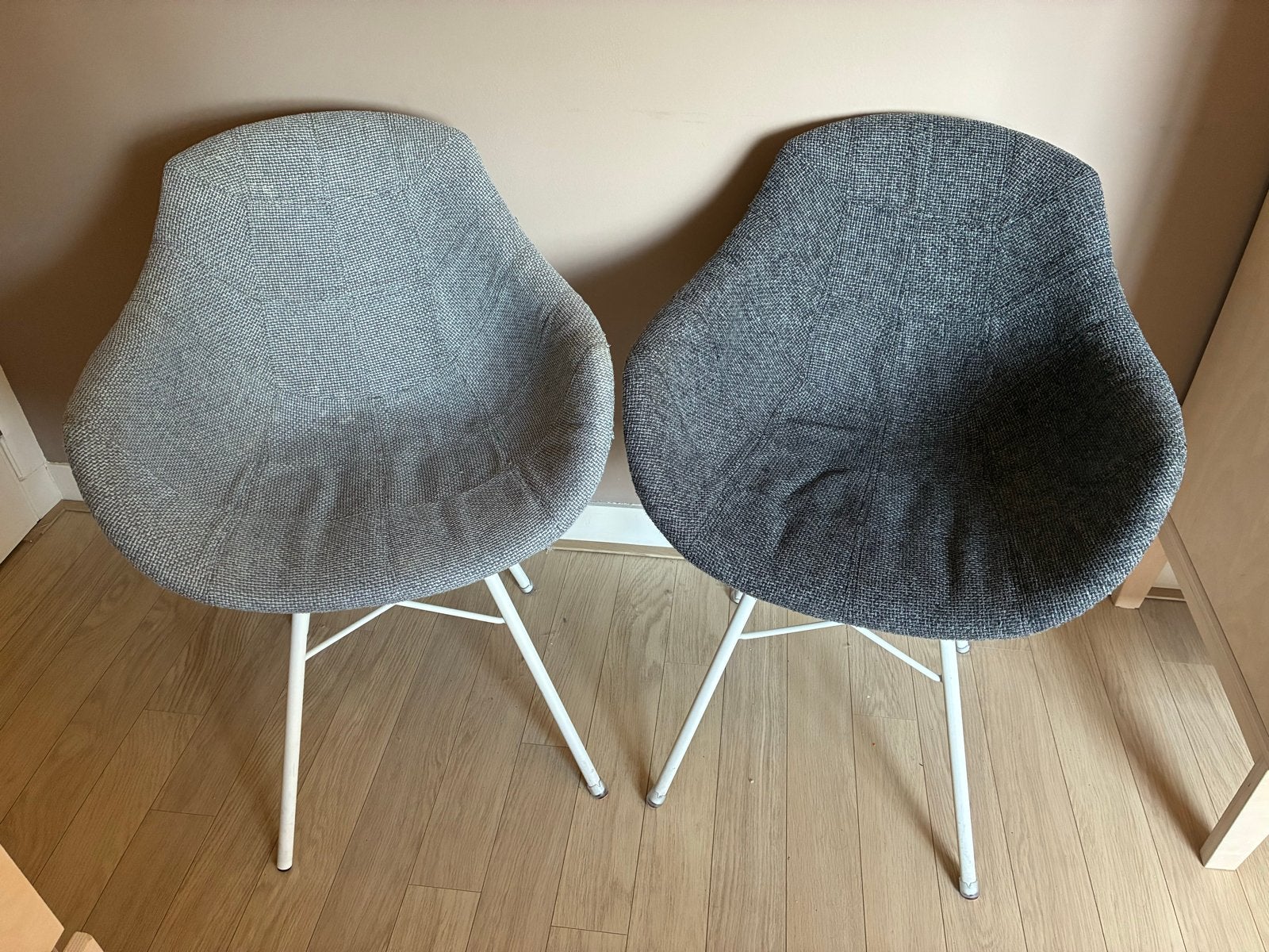6 Dyyk eetkamerstoelen - 4x lichtblauw, 2x donkerblauw, Ophalen, Gebruikt, Blauw, Stof