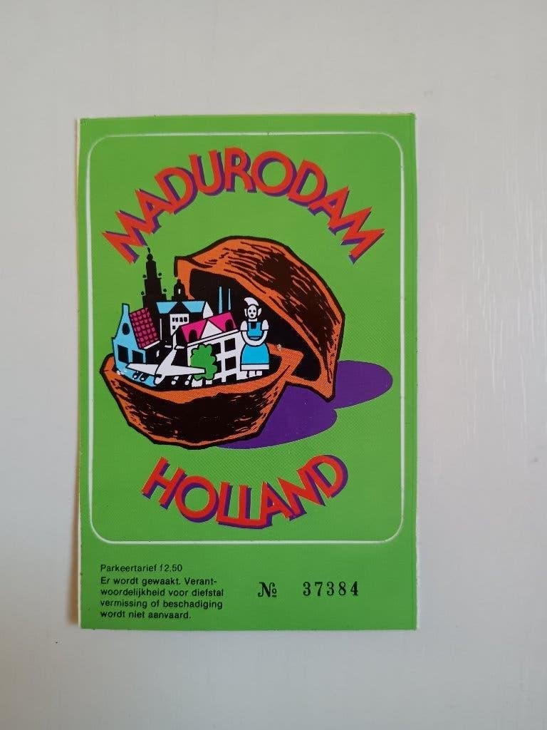 Sticker Madurodam, vintage parkeerkaart, Ophalen of Verzenden, Zo goed als nieuw