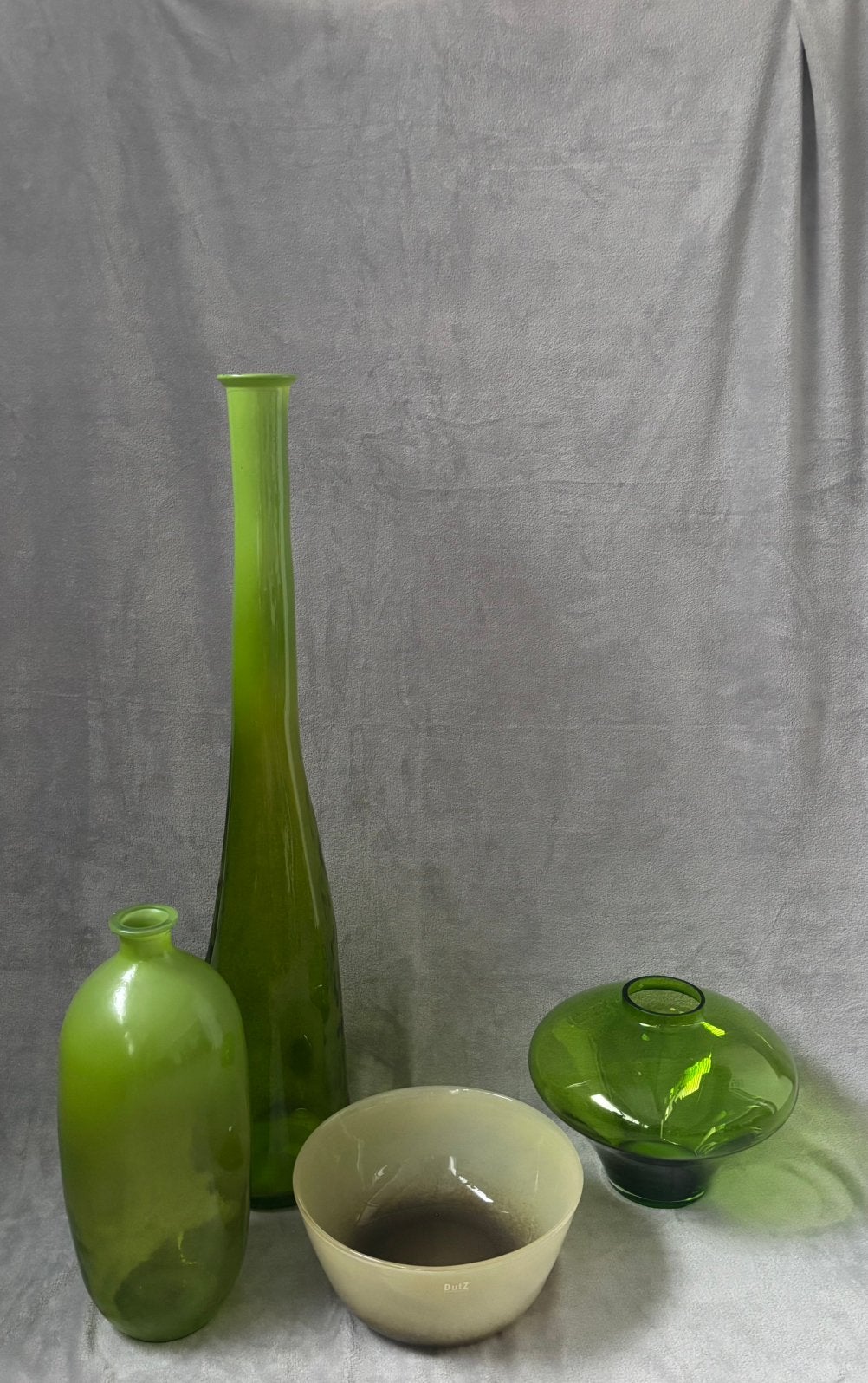 Set van vier glazen vazen, Ophalen, Zo goed als nieuw, Overige kleuren, Glas
