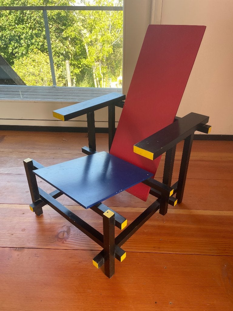 Rietveldstoel, echt mooie (en stevige) replica, Ophalen, Gebruikt, Overige kleuren, DE STIJL