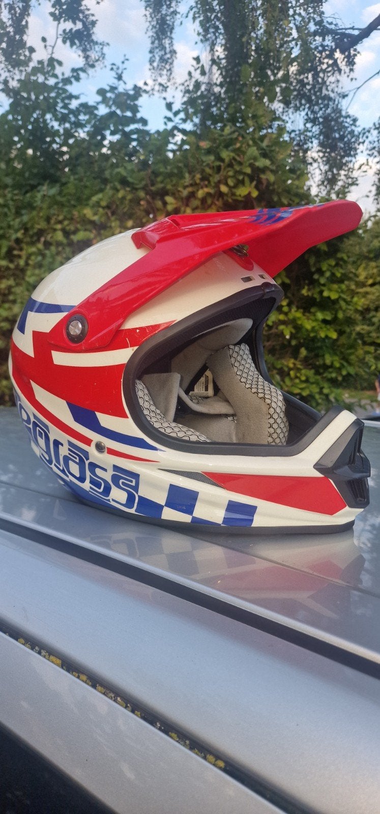 Bluegrass full-face helm - Rood, wit, blauw, Gebruikt, Overige maten, Ophalen of Verzenden, Bluegrass
